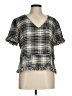 Maven West Gray Short Sleeve Blouse Size M - photo 1