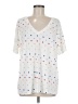 Assorted Brands Polka Dots White Short Sleeve T-Shirt Size M - photo 1
