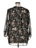 Papermoon Floral Black Green 3/4 Sleeve Blouse Size 1X (estimated) - photo 2