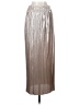 Black Label by Chico's 100% Elastic Metallic Silver Formal Skirt Size S - photo 2