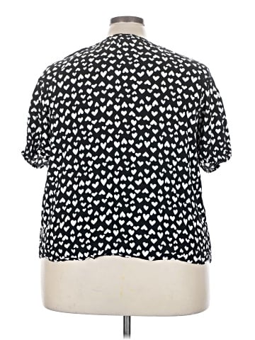 Como Black Short Sleeve Blouse (view 2)