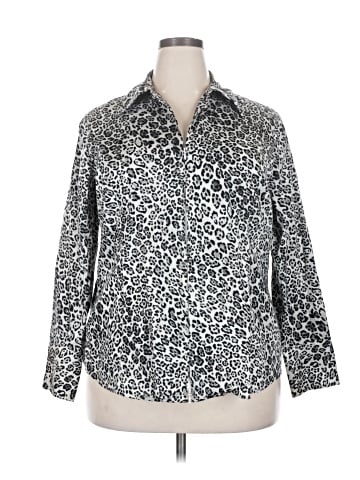 Jones New York Signature 3/4 Sleeve Button-Down Shirt (view 1)