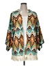 New Directions 100% Polyester Teal Kimono Size XL - photo 1