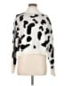 Le Lis 100% Acrylic Animal Print Ivory Pullover Sweater Size M - photo 1
