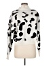 Le Lis 100% Acrylic Animal Print Ivory Pullover Sweater Size M - photo 2
