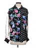 Judy Knapp Floral Black Long Sleeve Blouse Size S - photo 1