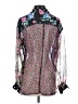 Judy Knapp Floral Black Long Sleeve Blouse Size S - photo 2