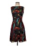 Ellen Tracy 100% Polyester Graphic Black Cocktail Dress Size P (estimated, petite) - photo 1