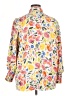 Unbranded 100% Polyester Floral Yellow Long Sleeve Blouse Size XL - photo 2