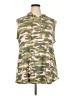 Lularoe Camo Green Sleeveless Blouse Size 3X - photo 1