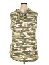 Lularoe Camo Green Sleeveless Blouse Size 3X - photo 2