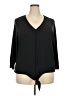 Como Vintage Black 3/4 Sleeve Blouse Size XXL - photo 1