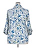By & By 100% Polyester Floral Blue 3/4 Sleeve Blouse Size XXL - photo 2