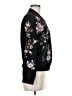 White House Black Market 100% Polyester Floral Black Jacket Size M (petite) - photo 4