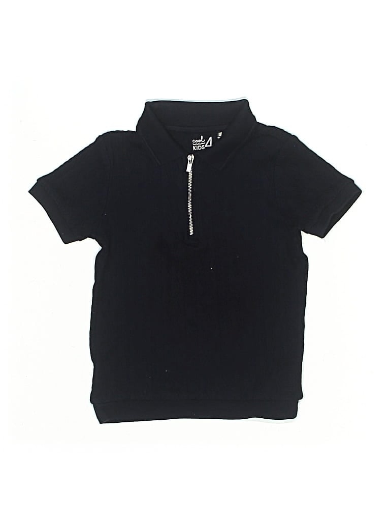 Pre-owned Assorted Brands Kids' Short Sleeve Top Black Collared Neckline Tops