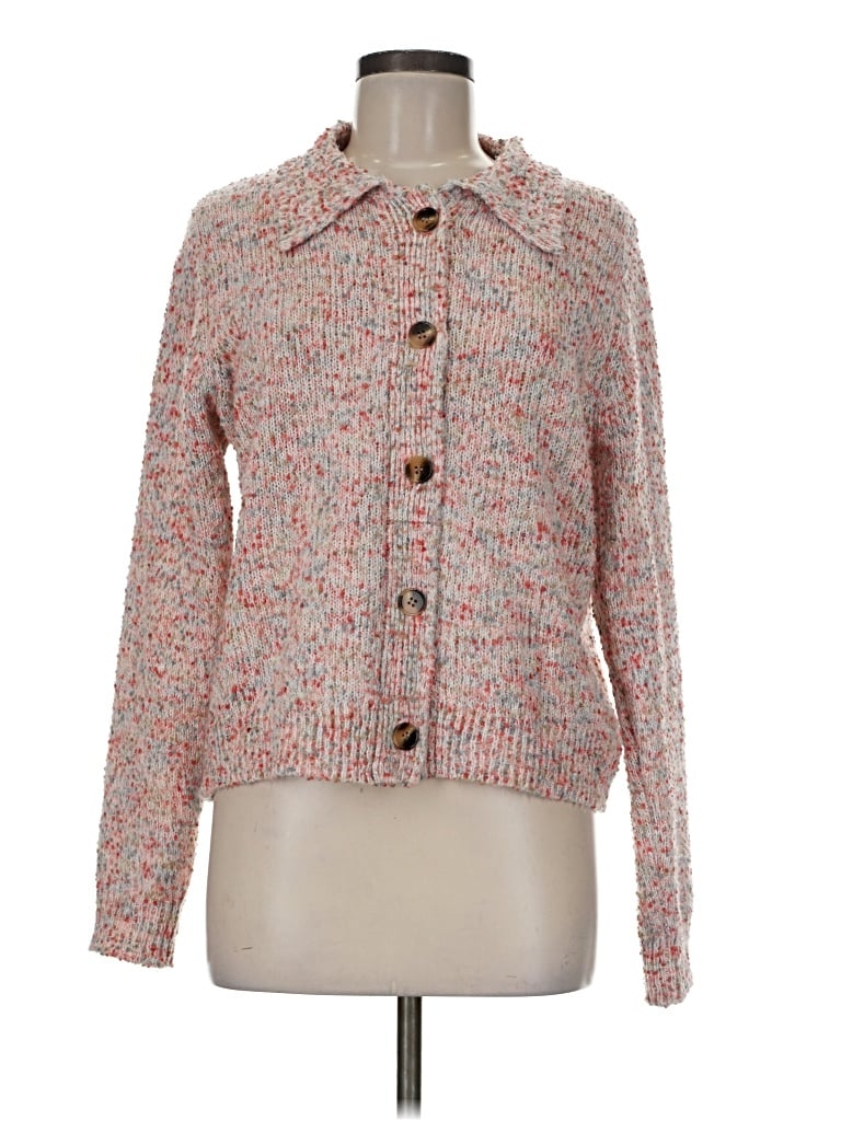 Pre-owned Fat Face Cardigan Sweater In Pink