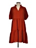 CeCe 100% Polyester Solid Red Casual Dress Size S - photo 1