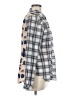 CAbi 100% Cotton Plaid Gray Teal Long Sleeve Button-Down Shirt Size M - photo 4
