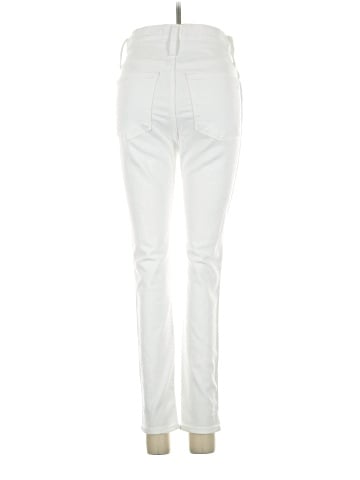 Madewell 10" High-Rise Skinny Crop Jeans in Pure White: Button-Front Edition (view 2)