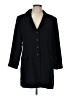 Liz Claiborne 100% Polyester Solid Black Coat Size L - photo 1