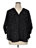 Torrid 100% Polyester Stars Black 3/4 Sleeve Blouse Size 1X Plus (1) - photo 1