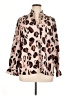 ELOQUII 100% Polyester Animal Print Brown Long Sleeve Blouse Size 14 - photo 1