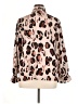 ELOQUII 100% Polyester Animal Print Brown Long Sleeve Blouse Size 14 - photo 2