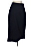 L.A.M.B. Solid Blue Black Formal Skirt Size 4 - photo 2