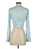 Oscar-St Blue Long Sleeve Blouse Size S - photo 2