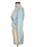 Oscar-St Blue Long Sleeve Blouse Size S - photo 5