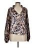 Free People Gold Long Sleeve Blouse Size L - photo 1