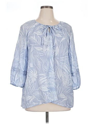 Como Blu 3/4 Sleeve Blouse (view 1)