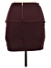 Foreign Exchange Solid Burgundy Formal Skirt Size S - photo 2