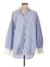 Shein 100% Polyester Color Block Blue 3/4 Sleeve Blouse Size L - photo 1