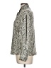 Sandro 100% Silk Animal Print Silver Black Long Sleeve Silk Top Size Med (2) - photo 5