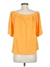 Chico's 100% Linen Orange Short Sleeve Top Size Med (1) - photo 2