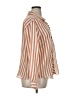 Zara Stripes Orange Long Sleeve Blouse Size XL - photo 4