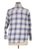 Old Navy 100% Cotton Plaid Blue Long Sleeve Button-Down Shirt Size L - photo 2