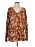 Lovely J Floral Brown Pullover Sweater Size L - photo 1
