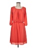 AGB 100% Polyester Solid Orange Casual Dress Size 6 - photo 1