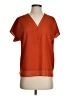 DKNY 100% Polyester Orange Short Sleeve Blouse Size S - photo 1