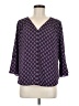 41Hawthorn 100% Polyester Purple 3/4 Sleeve Blouse Size M - photo 1