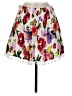Assorted Brands Floral Multi Color White Casual Skirt Size M - photo 1