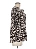 CeCe Animal Print Silver Short Sleeve Blouse Size M - photo 4