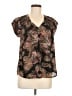Daniel Rainn 100% Polyester Paisley Black Short Sleeve Blouse Size M (petite) - photo 1