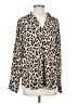 Ann Taylor 100% Polyester Animal Print Ivory Long Sleeve Blouse Size S - photo 1