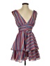 Blue Blush 100% Polyester Stripes Blue Cocktail Dress Size S - photo 1