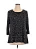 Intro 100% Polyester Multi Color Black 3/4 Sleeve T-Shirt Size XL (petite) - photo 1