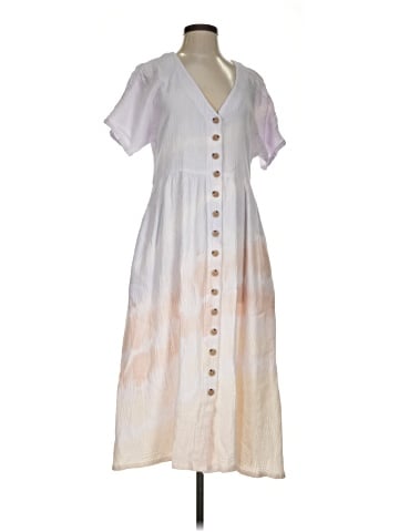 Madewell Tie-Dye Lightspun Button-Front Midi Dress (view 1)