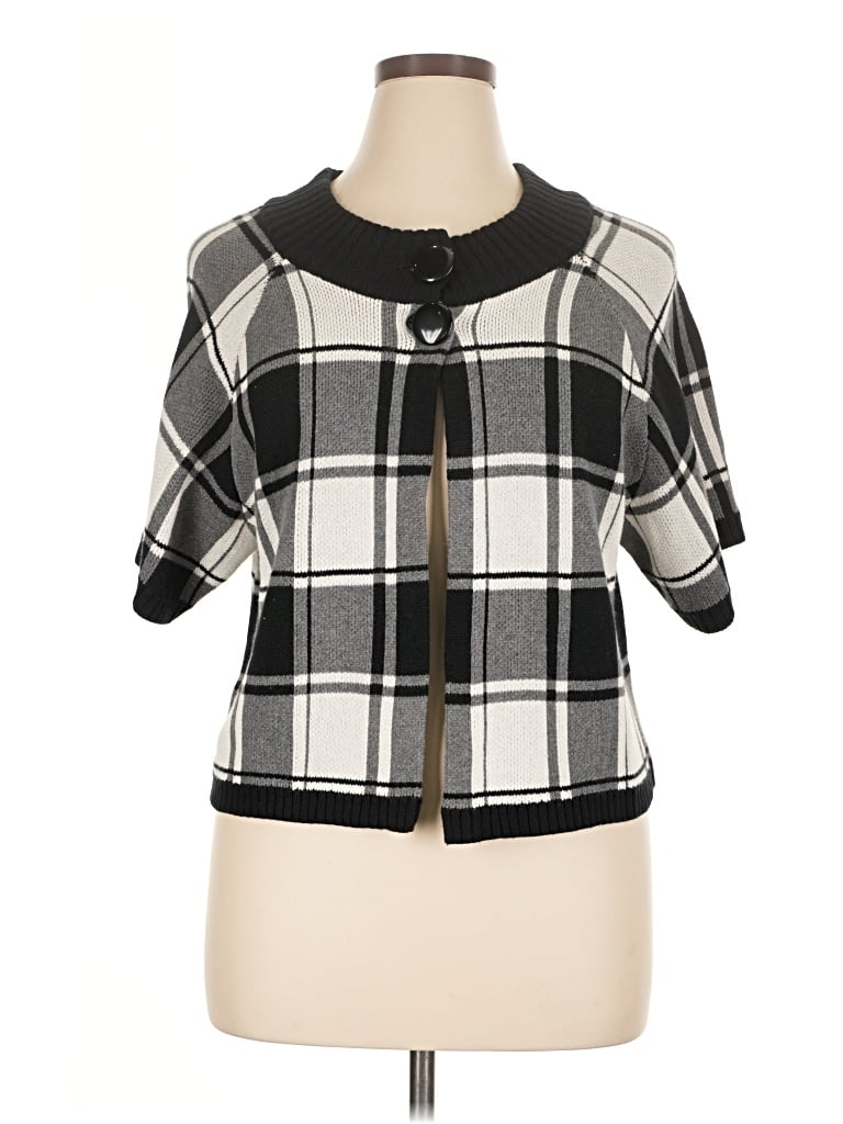 Pre-owned Chaus Short Sleeve Blouse In Black